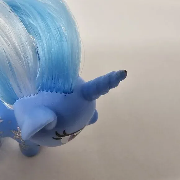 My Little Pony G4 Trixie Lulamoon 3" Brushable Curious Pose Glitter Stars 2016 - Picture 4 of 12